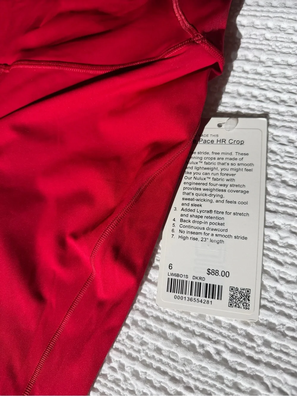 lululemon athletica Red Athletic Leggings